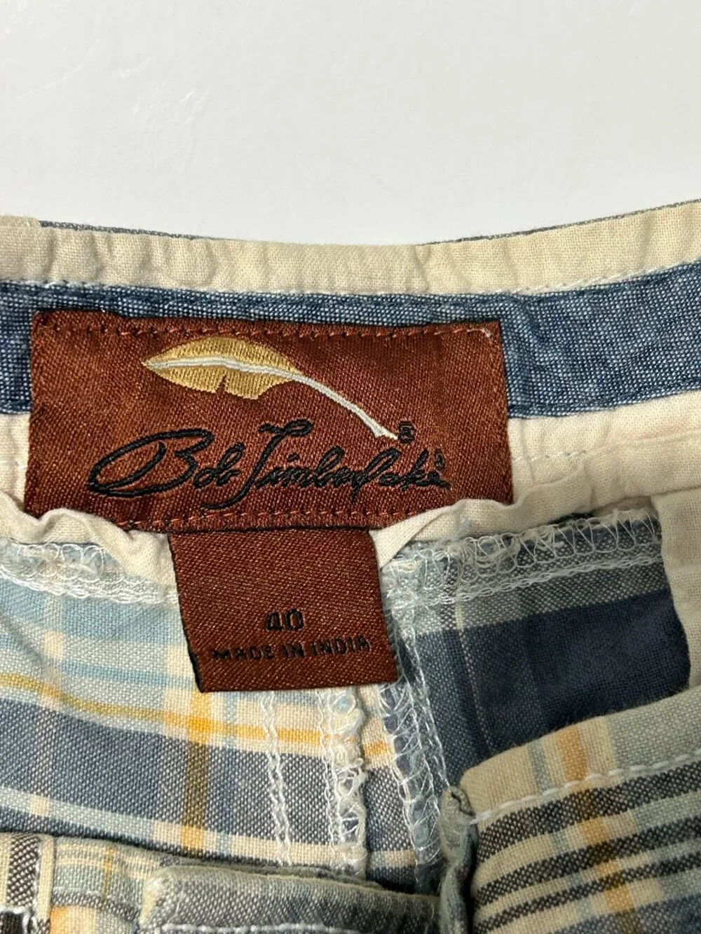 Bob Timberlake Patchwork Madras Plaid Cotton Shorts Men's Size 40 Preppy Coastal